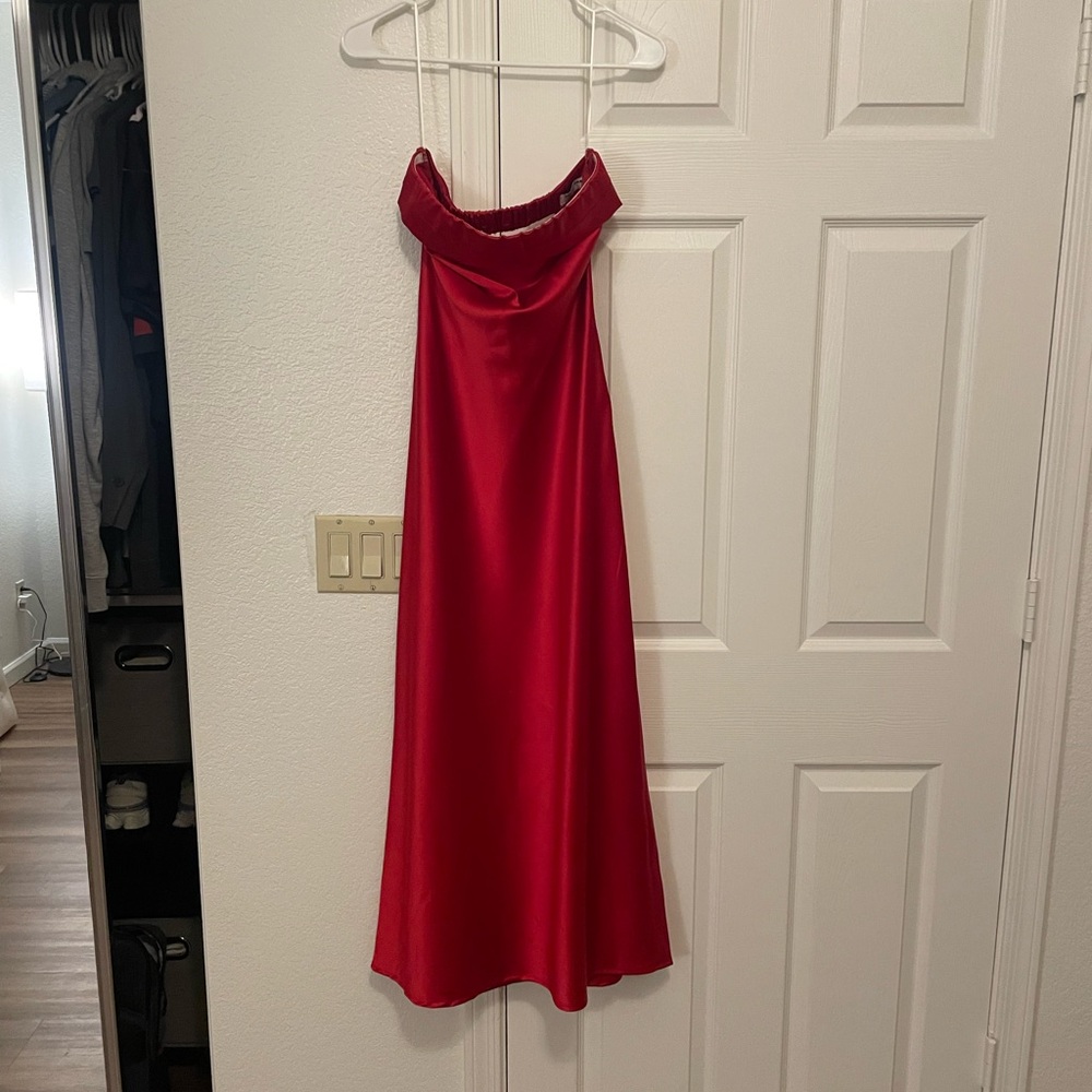 Fortunate One Strapless Red Dress